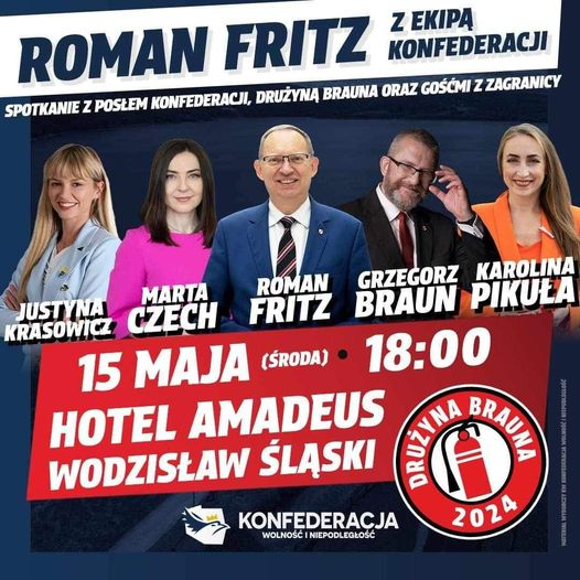 Już jutro zapraszam z całego ❤️ na spotkanie z kandydatami @KoronyPolskiej do Wodzisławia Śląskiego. Będą niespodzianki! 🇵🇱👑🧯 @GrzegorzBraun_ @MartaAnnaCzech @karolina_piku @JustynaStol @KoronaMlodych @Wlodek_Skalik @mir_piotrowski @RafalForys @Slawomir_Ozdyk @Slawomir_Sala