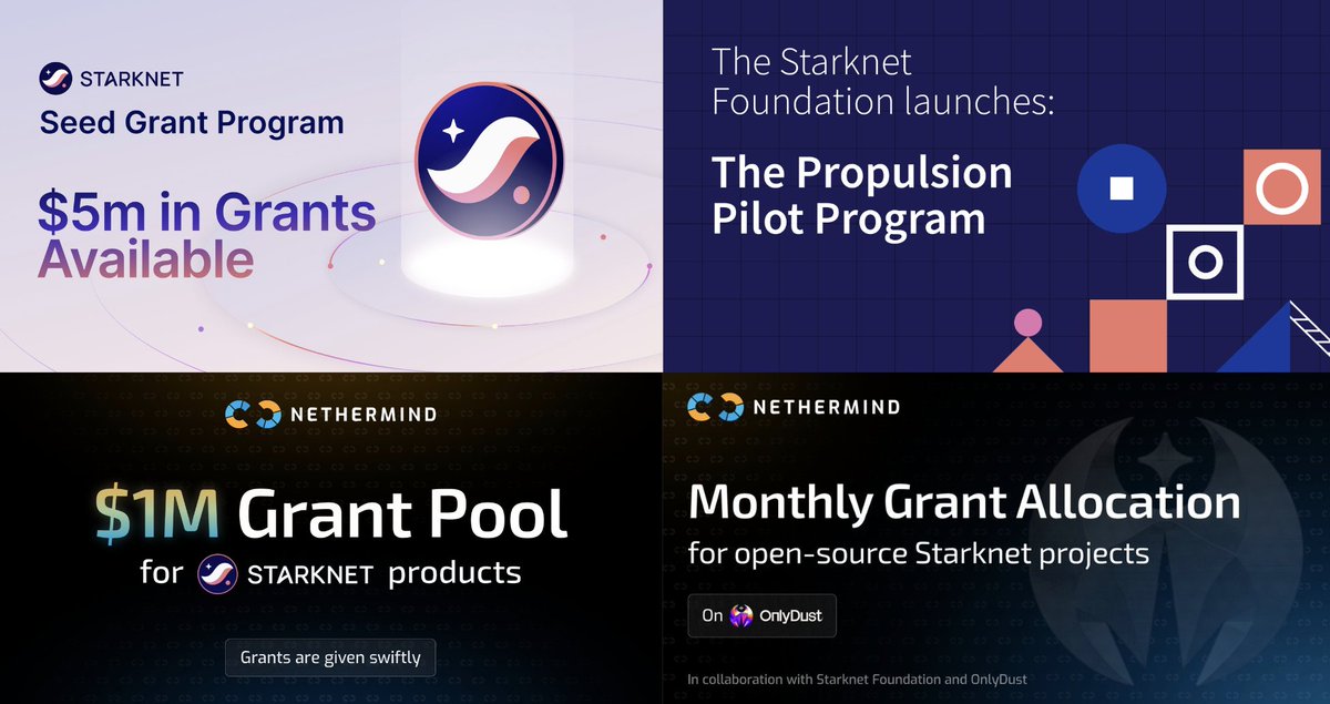 Benefit from (extremely) low gas fees and strong support to buidl your project on Starknet 👨‍🍳

Starknet not only provides an environment with extremely low gas fees, perfect for developing new exciting use-cases, but also offers various grant programs to help builders achieve