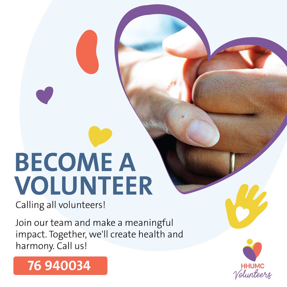 Join our patients’ volunteering program and help impact the quality of lives of sick people getting treated at HHUMC. Fill out the form on our website before 20 May Start making an impact. #hhumc #communityservice #volunteer #volunteering