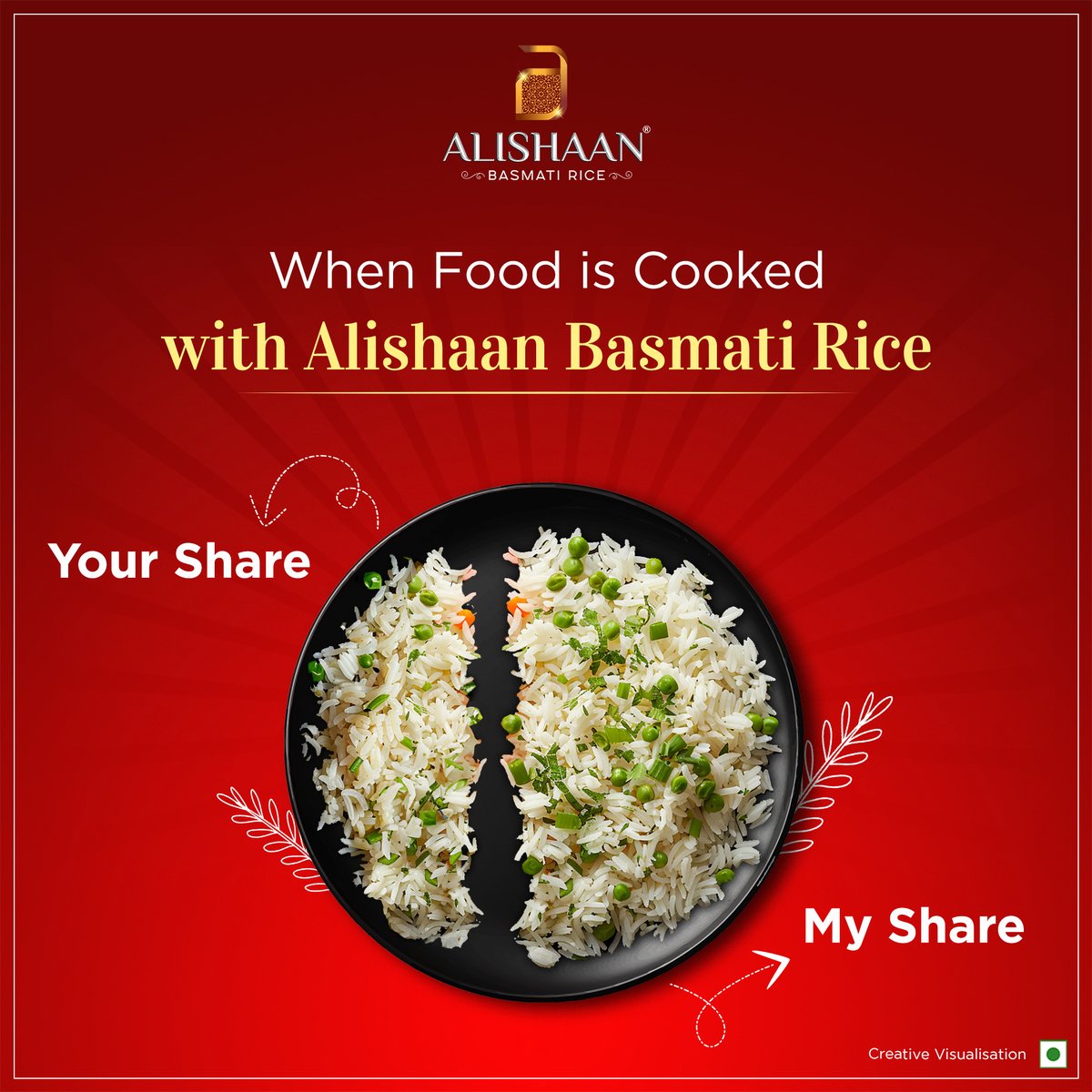 Your share is my share!

Sharing isn't always equal when it comes to Alishaan Basmati Rice, but love always is.

#SharingIsCaring #LoveOnThePlate #AlishaanBasmati #Alishaan #AlishaanBasmatiRice #Rice #AromaticRice #RiceLovers #FoodLovers #Food #Basmati #LongGrainRice #FinestRice