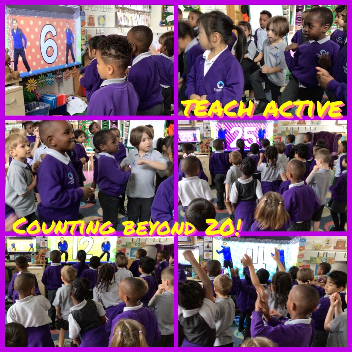 Cherry class were busy counting all the way to 30 and back while getting their bodies moving 🤸🏽‍♀️🤸🏼‍♂️ ⁦RR ⁦@TeachActive⁩