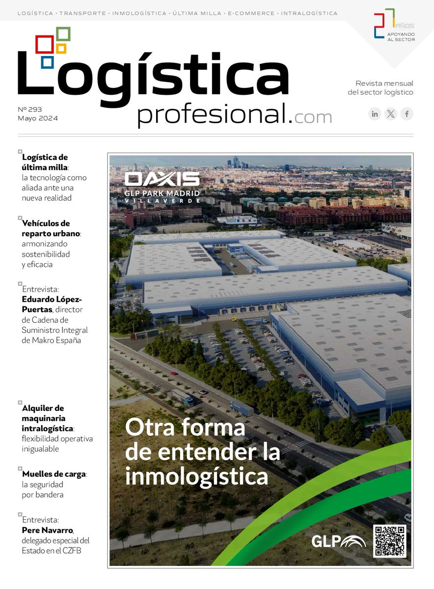 🗞 Ya está disponible el número 293 de Logística Profesional 'La tecnología es la gran aliada de la logística de última milla'
👉 logisticaprofesional.com/estatica/nuevo…

__
#logística #últimamilla #transporte #intralogistica #LogísticaProfesional #ecommerce #logistics #Logística40