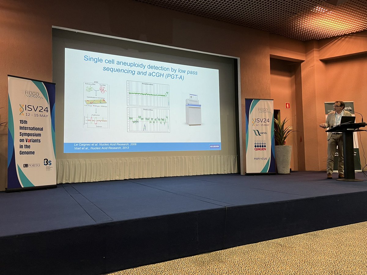 Now on stage the wonderful @JorisVermeesch from @KU_Leuven on single-cell whole genome haplotyping #isv2024 #isv24 Impressive: >20 years of innovations in genomics for preimplantation genetic testing!