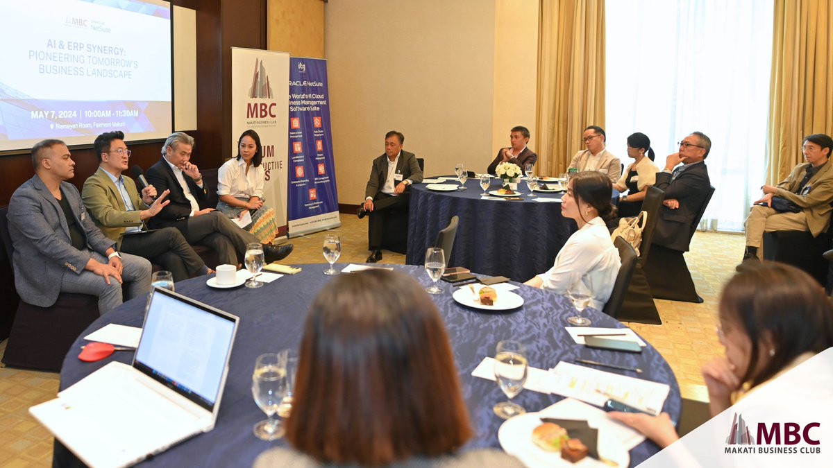 On May 7, MBC and Oracle NetSuite showcased a live demonstration of AI products for ERP.  

See more MBC Global Events in 2024: mbc.com.ph/events/mbc-glo…  

#MBC #OracleNetSuite #ArtificialIntelligence #ERP #Innovation
