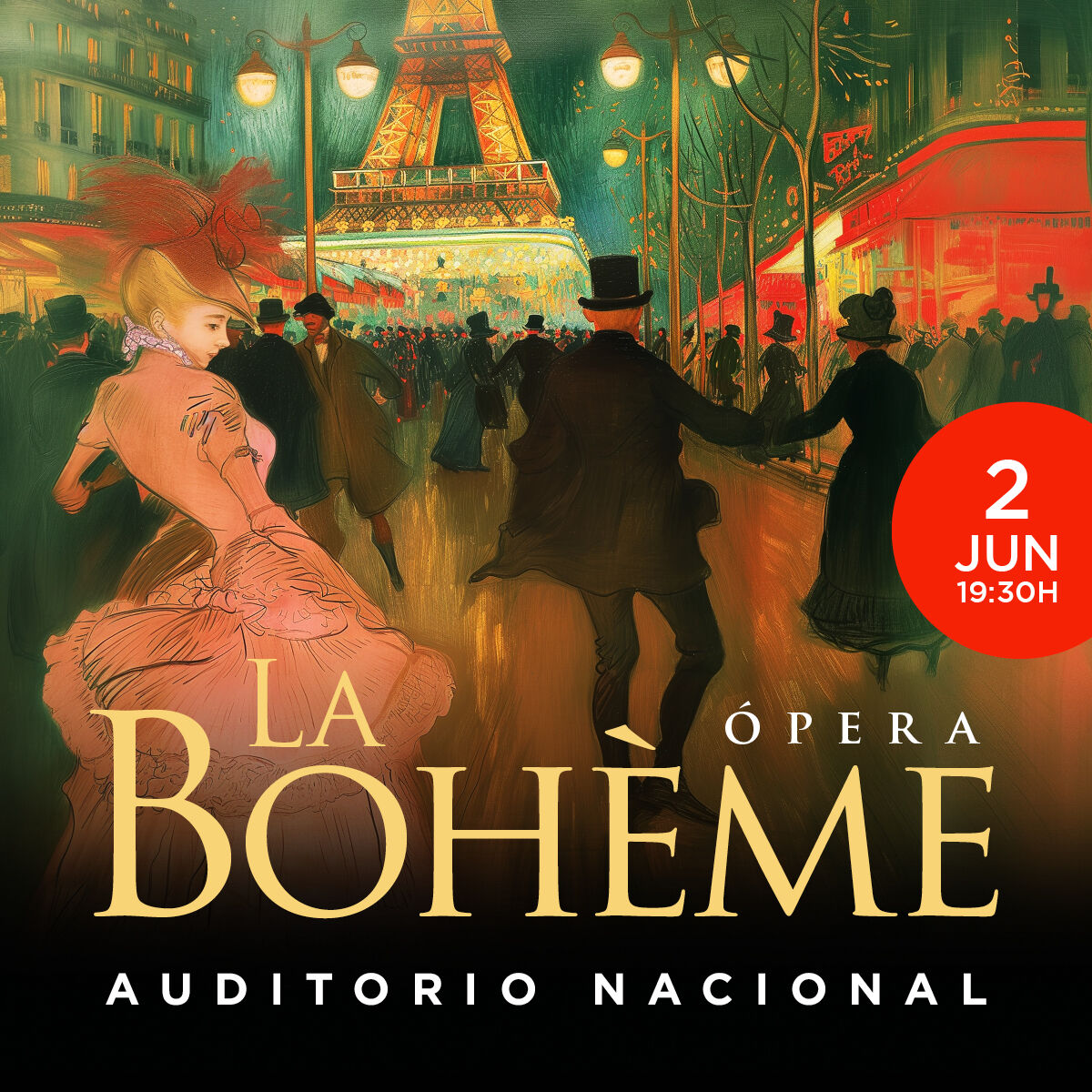 El 2 de junio a las 19:30h en la Sala Sinfónica del Auditorio Nacional de Música de #Madrid, Ópera: «𝗟𝗮 𝗕𝗼𝗵𝗲̀𝗺𝗲» de Puccini.
𝗠𝗮́𝘀 𝗶𝗻𝗳𝗼𝗿𝗺𝗮𝗰𝗶𝗼́𝗻 𝘆 𝗲𝗻𝘁𝗿𝗮𝗱𝗮𝘀: fundacionexcelentia.org/02062024-opera…