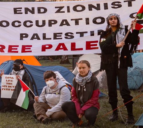 Greta Thunberg has joined the Stockholm University encampment protest calling to ‘End Zionist Occupation.’ The climate change activist has joined several dozen students demanding the university divests from Israel and cuts all financial ties. Thunberg took to X unveiling her…