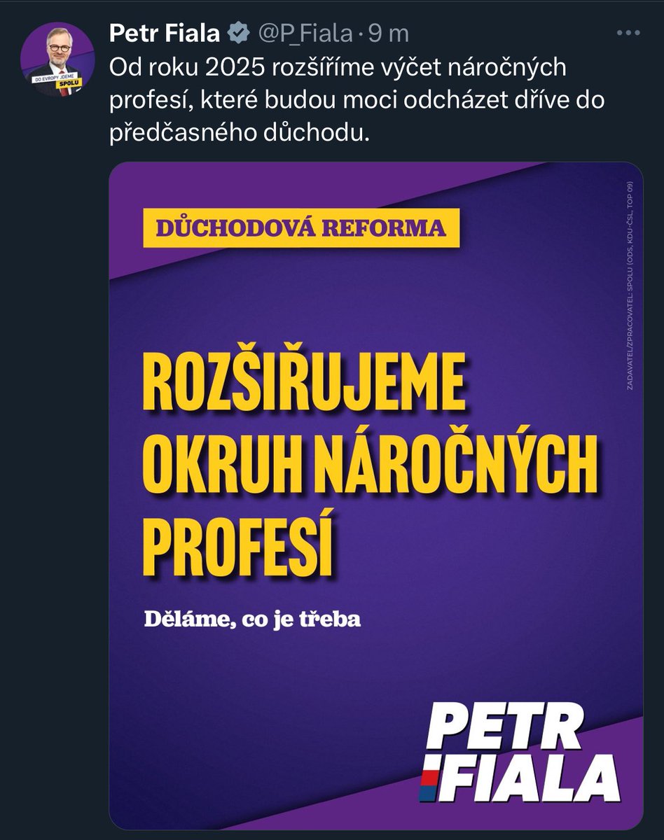 Z toho, že bude pan premiér @P_Fiala takhle neskutečně lhát, jsem v šoku i já, a to už jsem toho s touto vládou zažil opravdu hodně. Snížit počet lidí v náročných profesích a potom se chlubit jejich zvýšením je skoro stejný úlet, jako když premiér Fiala a ministr @MJureka ještě