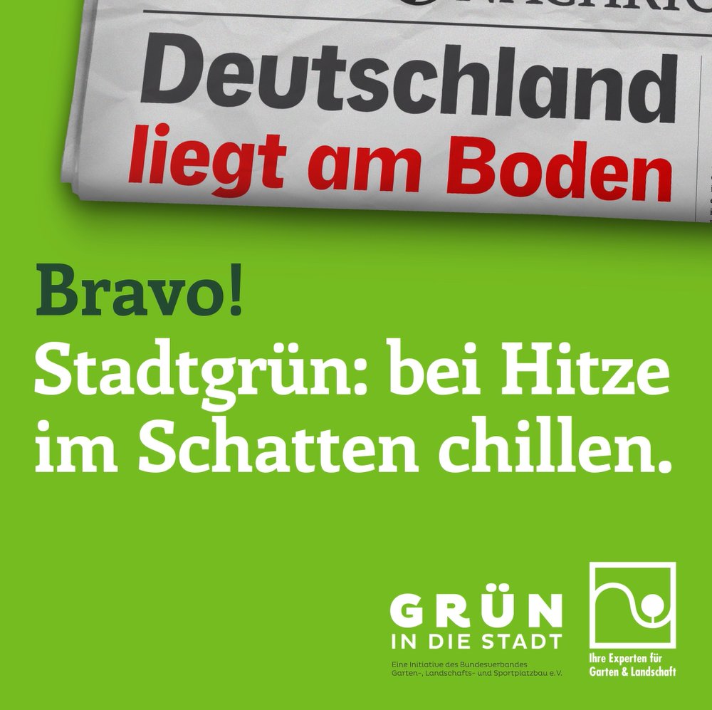 GaLaBau_BGL's tweet photo. Um ein Zeichen für mehr Stadtgrün zu setzen, startet heute eine neue Aktion der Initiative “Grün in die Stadt”.
Mehr Informationen über die Aktion findet ihr hier: https://t.co/nj3Itbe1qk
#galabau #wirmachendas #landschaftsgärtner #stadtgrün #parks #lebenswertestädte https://t.co/Tpsa65HZE2