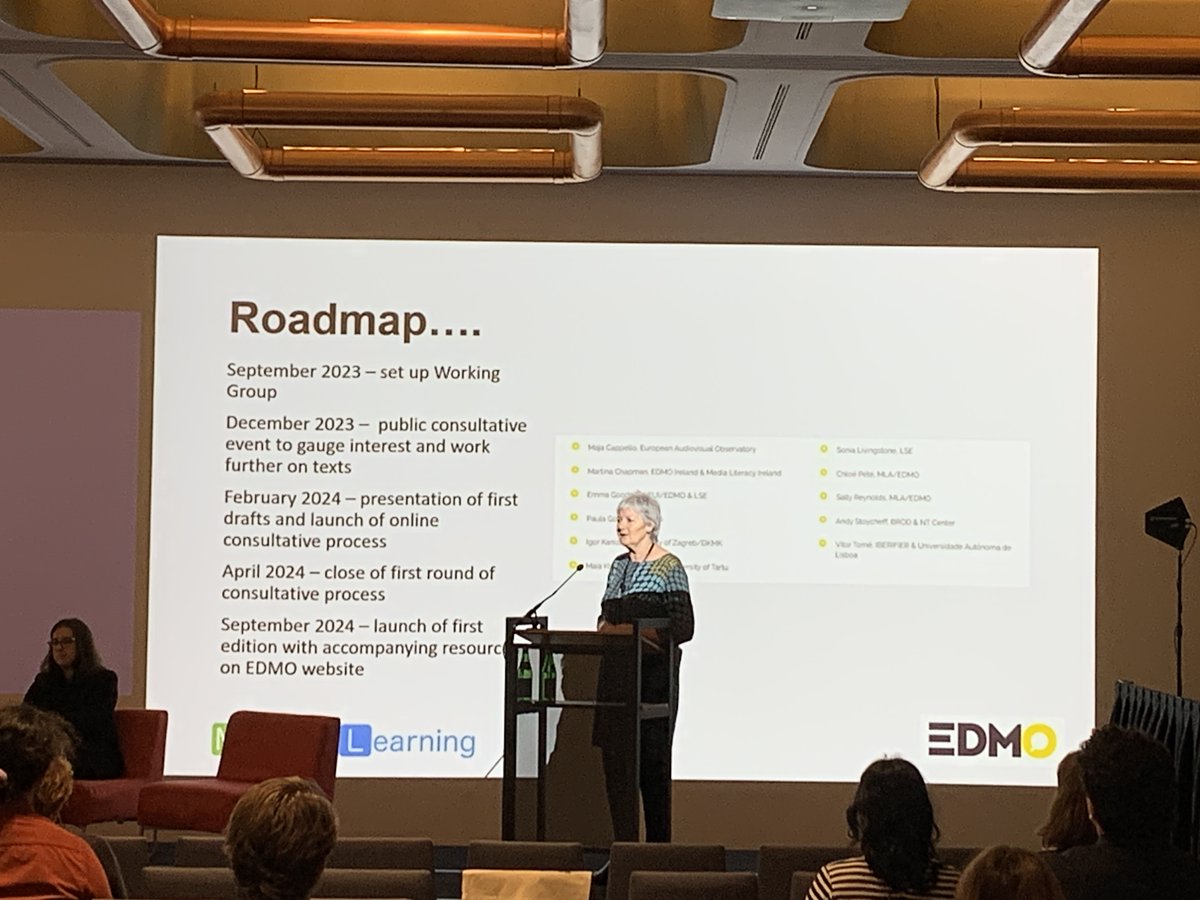 Open to all, recognising diversity + the importance of local contexts, being consultative + practical: @SallyReynolds @MediaLearning presents key principles agreed by the EDMO working group on #MIL standards and best practices. Read the draft guidelines: loom.ly/CkU9V8k