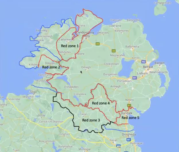 ISAG's Greatest Hits Rewind This map was once presented as a Zero-COVID solution Police the border with checkpoints and buffer zones into the Republic Thousands of cross-border livelihoods would have been shut down and food supply impacted More Brexit-y than Brexit itself