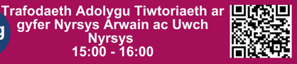 Cardiff and Vale ECOD (@cav_ecod) on Twitter photo Nyrsys Arweiniol a Uwch Nyrses, mae eich cyfranogiad yn y drafodaeth am 3 o'gloch heddiw yn hanfodol i lunio’r rhaglen preseptoriath newydd ar gyfer nyrses, bydwragedd ac ODPs newydd gymws. <a href="/ffionjenkins17/">Ffion Jenkins</a> @Tjenn91 Nyrsys Arweiniol a Uwch Nyrses, mae eich cyfranogiad yn y drafodaeth am 3 o'gloch heddiw yn hanfodol i lunio’r rhaglen preseptoriath newydd ar gyfer nyrses, bydwragedd ac ODPs newydd gymws. <a href="/ffionjenkins17/">Ffion Jenkins</a> @Tjenn91