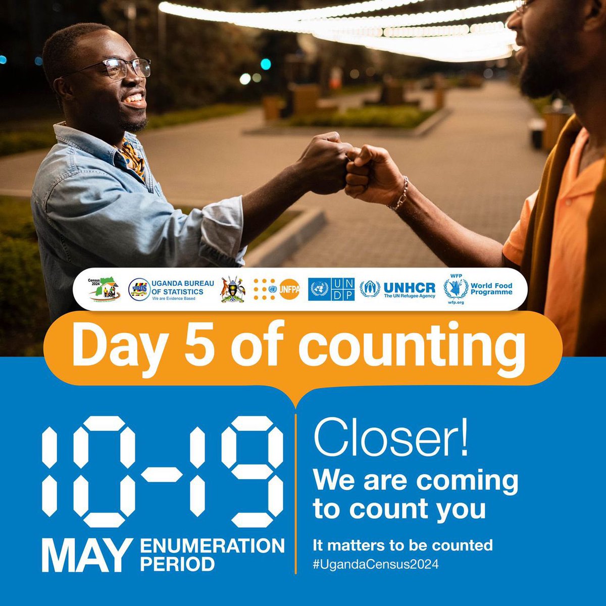 Good morning, Uganda! 🌞 Day 5 of the #UgandaCensus2024 is here, and the count is in full swing! If you haven't been visited yet, expect the enumerators to knock on your door soon. Your participation matters! #UgandaCensus2024