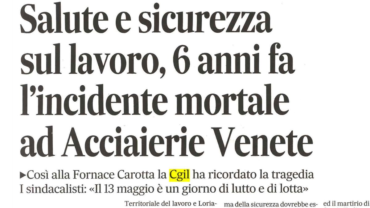 🗞️ RASSEGNA STAMPA CGIL 14/05/2024 facebook.com/cgilveneto/pos…