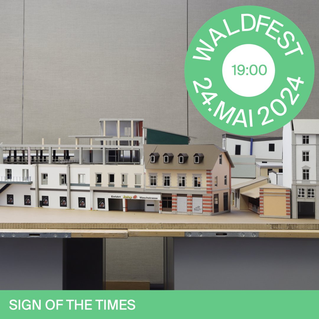 🏗️ Ausstellungseröffnung: Sign of the Times
Das S AM präsentiert in der neuen Ausstellung die prämierten Masterarbeiten talentierter junger Architekt:innen. 
⏰ 24. Mai, 19:00 → S AM Schweizerisches Architekturmuseum

ℹ️ Programm: theaterplatz-quartier.ch/#waldfest

#theaterplatzquartier