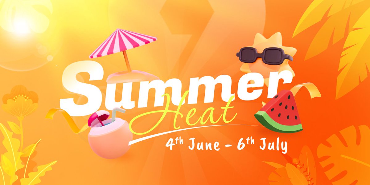 🌞 The countdown to the #SummerHeat EPIC has begun! 🚀💥 🔥☀️ Join us this June for the hottest event of the summer! 🥵⛱️ #TaskOn will showcase the hottest projects in #Web3 with a massive prize pool! 🥳🎁💰 Are you ready?😎