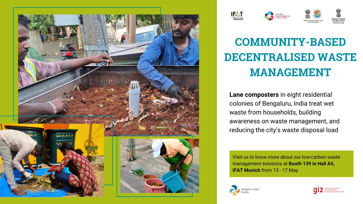 Lane composters installed with our support in #Bengaluru promote community #composting & #sustainable waste management practices. The compost from wet waste is used by households & neighborhood parks. 
Know more about our circular waste solutions at #IFAT2024 
#wastetowealth