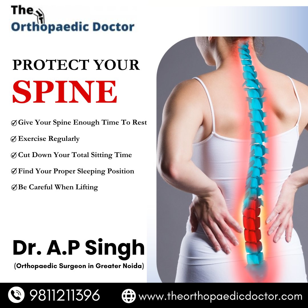 𝐏𝐑𝐎𝐓𝐄𝐂𝐓 𝐘𝐎𝐔𝐑 𝐒𝐏𝐈𝐍𝐄

✅ Give Your Spine Enough Time To Rest
✅ Exercise Regularly
✅ Cut Down Your Total Sitting Time
✅ Find Your Proper Sleeping Position
.
📷 Contact at 9811211396
*
#Drapsingh #spine #backpain #health #wellness #healthylifestyle #lowbackpain