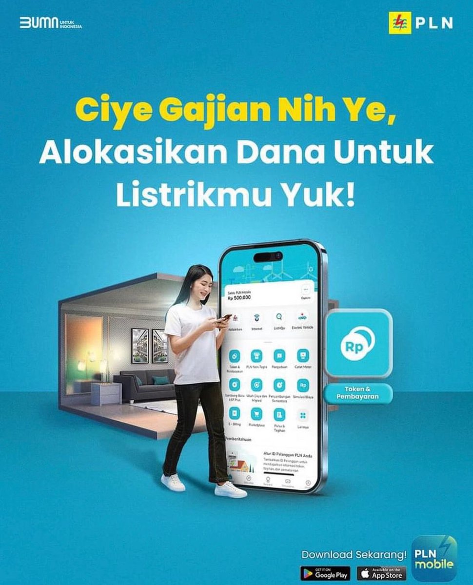 Ciye gajian nih ye, alokasikan dana untuk listrikmu yuk! Pastikan kebutuhan listrik terpenuhi agar aktivitas sehari-hari tetap lancar.

#PLNuntukIndonesia #PLNSuluttenggo #PLNMobile #UnleashingEnergyandBeyond #BUMN #PLNSuluttenggo  #Gajian #AlokasiListrik #PLN