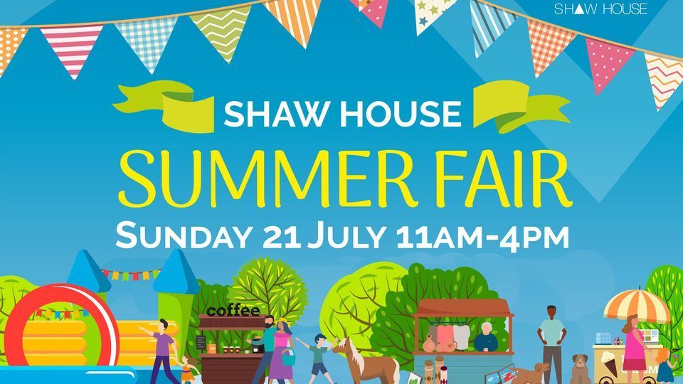 Join us for our annual Summer Fair at Shaw House on Sunday 21 July. Where you can browse over 60 local stalls located on the Great Lawn and enjoy refreshments from our café, bar and caterers. Sun 21 July | 11am–4pm | Adults £2, Children £1 (Free for children aged 3 and under)