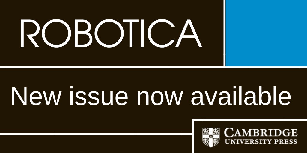 New Issue of Robotica now available
📚 cup.org/44DyXAt