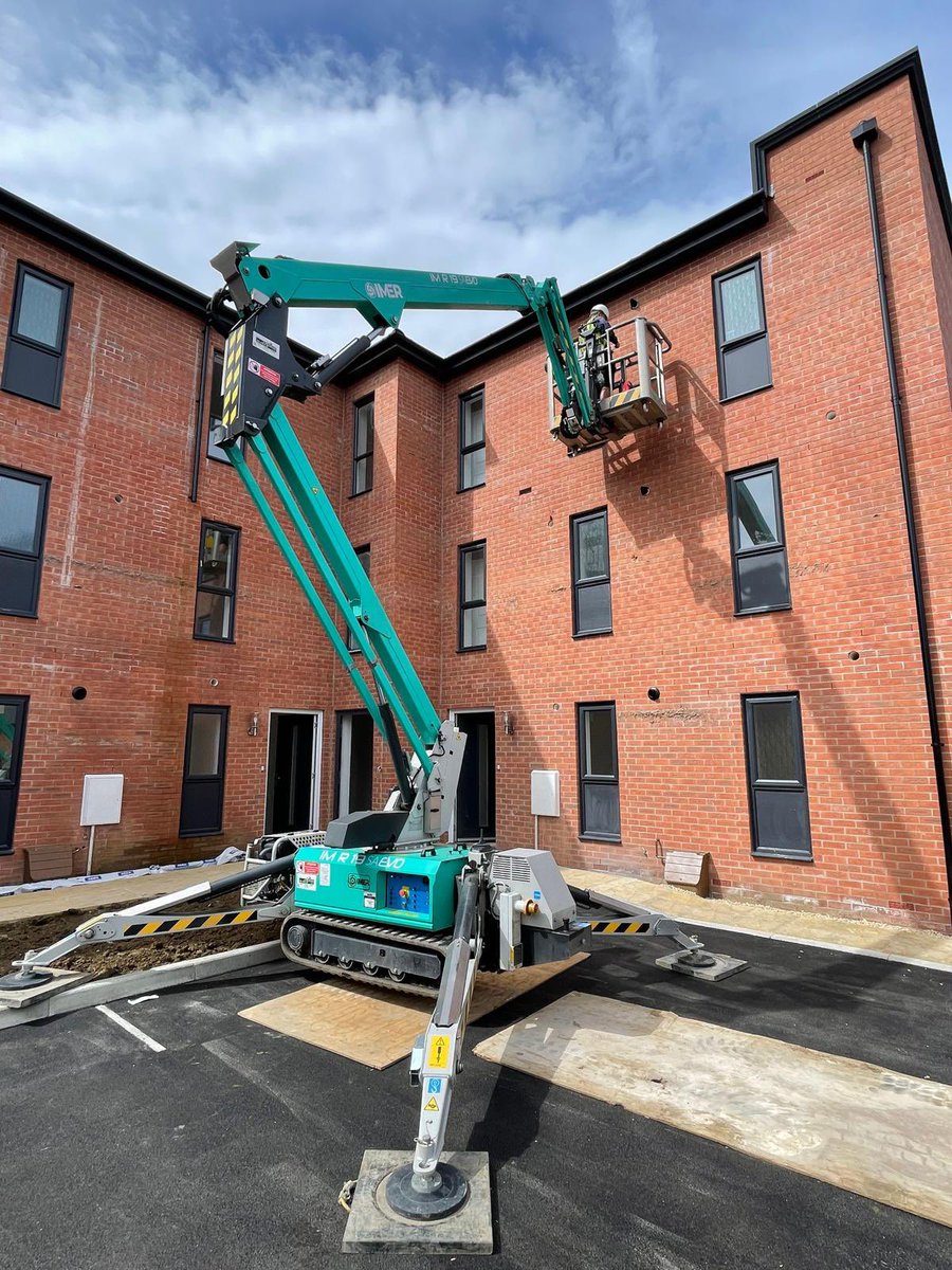 Our company IMER IMR19 cherry picker and operator working with various trades on site in Innsworth, Gloucestershire providing affordable safe access. #cherrypicker #cherrypickerhire #accesshire #access #spiderlift #safeaccess #highlevelacces #Southwest