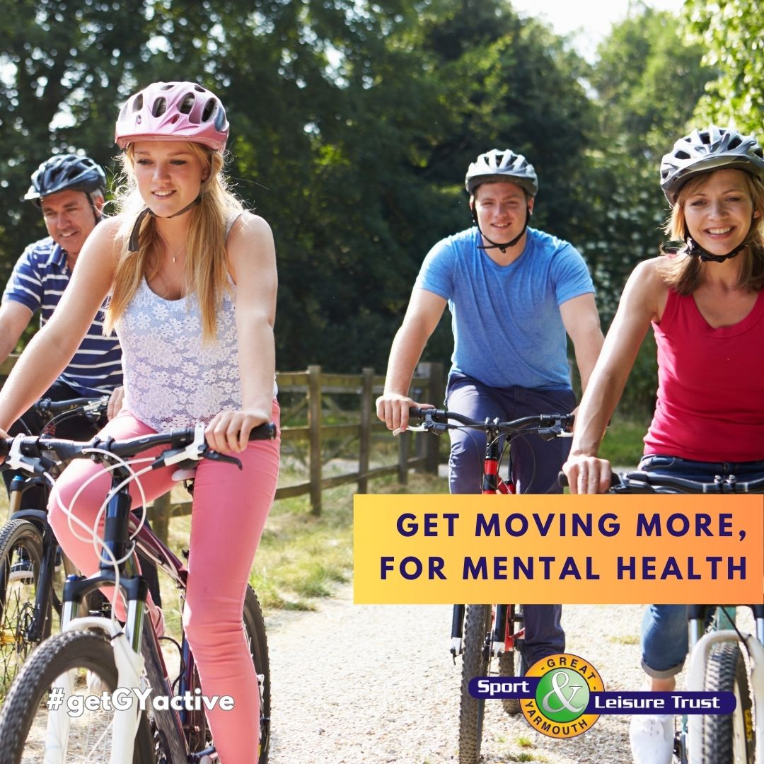 'Moving more for our mental health’ is the theme of #MentalHealth AwarenessWeek. Here are some @mentalhealth tips: 🚲️Find daily moments for movement⁠ 🚶Set achievable goals⁠ 💃Find the fun⁠ 🤸Don't compare to others⁠ 🏊️Try something new⁠ ⁠What can you do to move more?