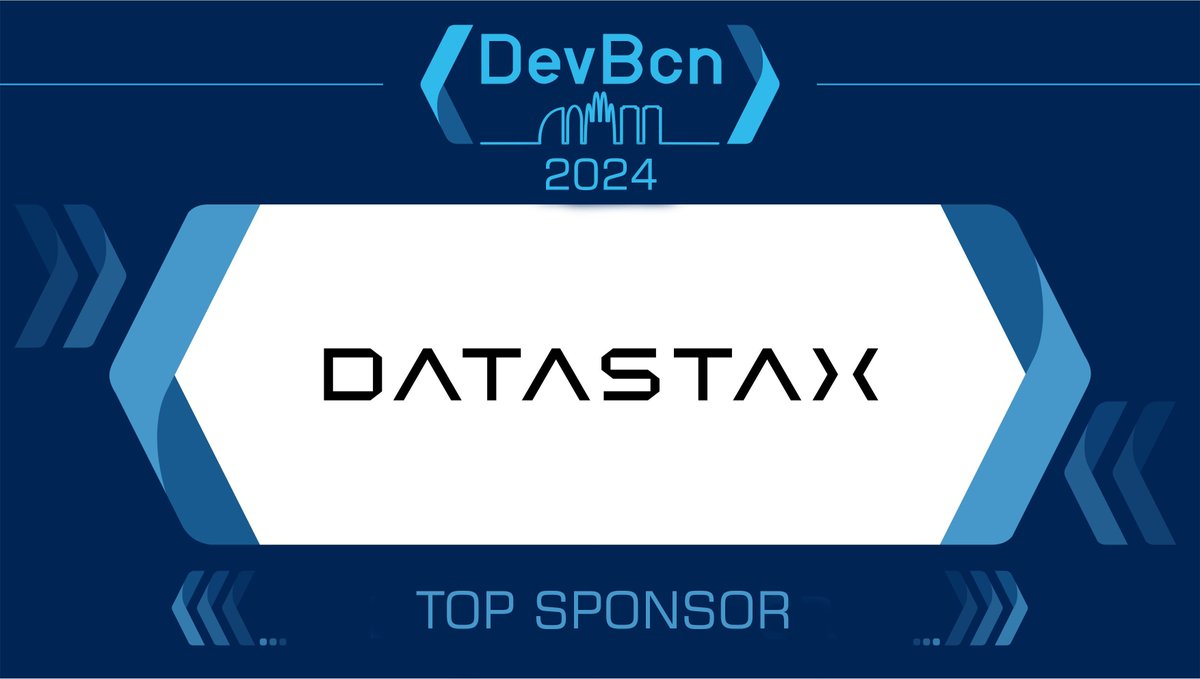 🌟 Big news! Proud to announce @DataStax as a top sponsor for #devbcn24! Their leadership in managing massive data with Apache Cassandra supports our vision for innovation. A big thank you to DataStax! 🚀 Learn more about our top sponsors ➡️ buff.ly/3L79ohN