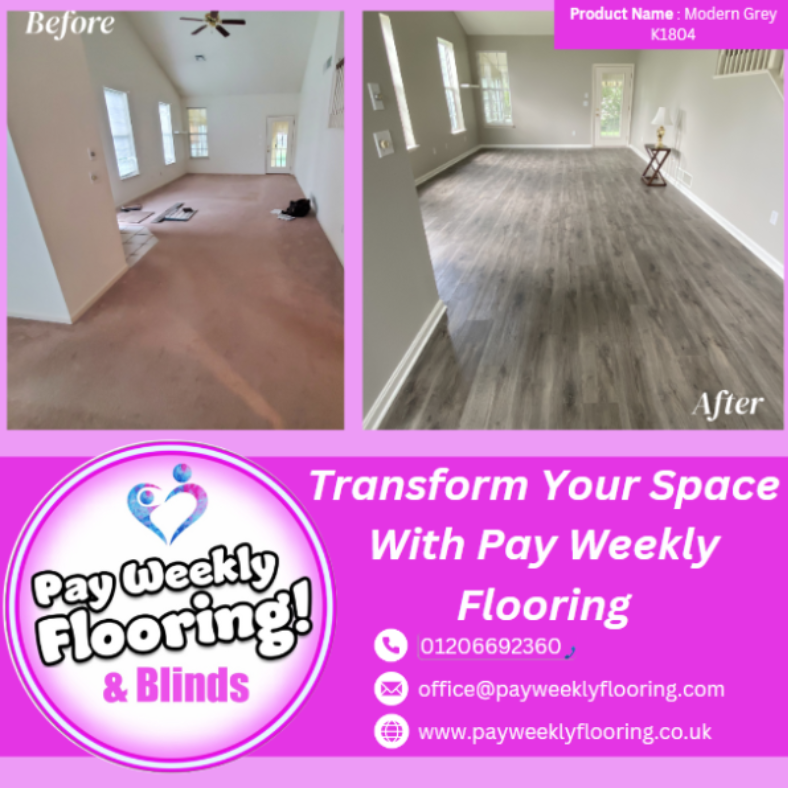 PayFlooringUk's tweet photo. ✨ Elevate your living space with the sleek and modern look of our laminate flooring in stylish grey. 🏡✨ Experience the transformation from ordinary to extraordinary! #TransformYourSpace #LaminateFlooring #HomeUpgrade #ModernLiving #InteriorDesign #FlooringGoals #PayWeekly https://t.co/peMIOCIYfN