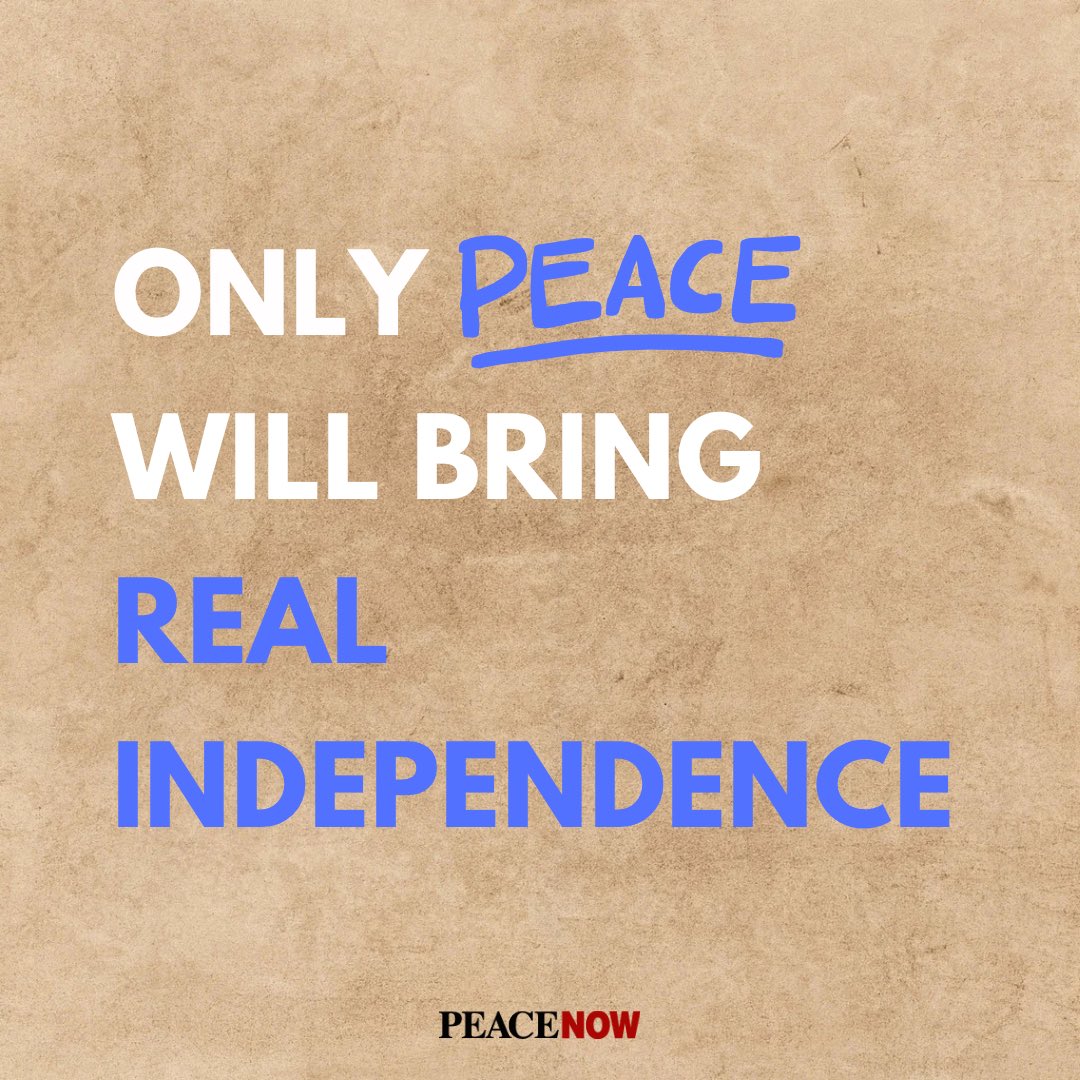 We cannot celebrate independence while this terrible war continues, while our hostages remain in Gaza, and while this messianic and criminal government stays in power. Because only peace will bring real independence.