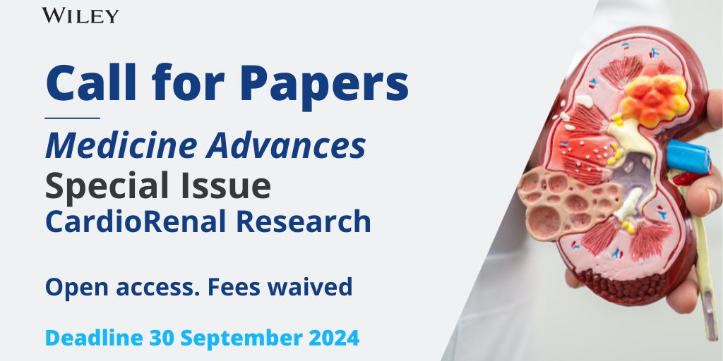 Publish #OpenAccess for free in a new special issue from Medicine Advances focusing on all aspects of the cardiovascular and renal interrelationship and the metabolic syndrome. 📣APCs waived 📅 Deadline: September 30th, 2024 Learn more today: ow.ly/BBqI50Rorom