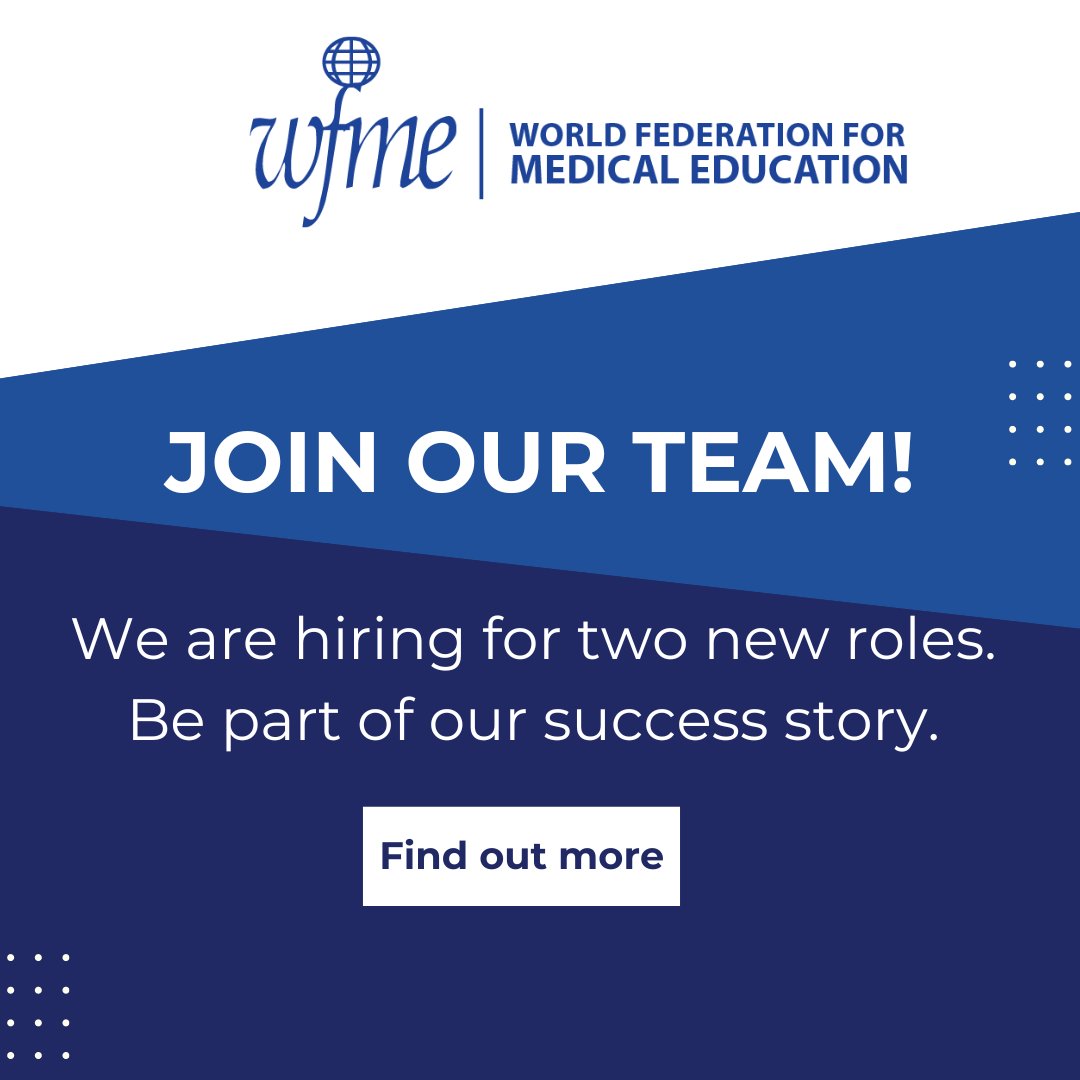 🚀 #JobAlert: We are hiring! We’re looking for an #ExecutiveAssistant to the WFME Office and a #ConferenceCoordinator for the WFME World Conference 2025. 📷 Apply now: bit.ly/3K1SReW 🌐 Join our mission to advance medical education globally. #Hiring #MedEd #WFME