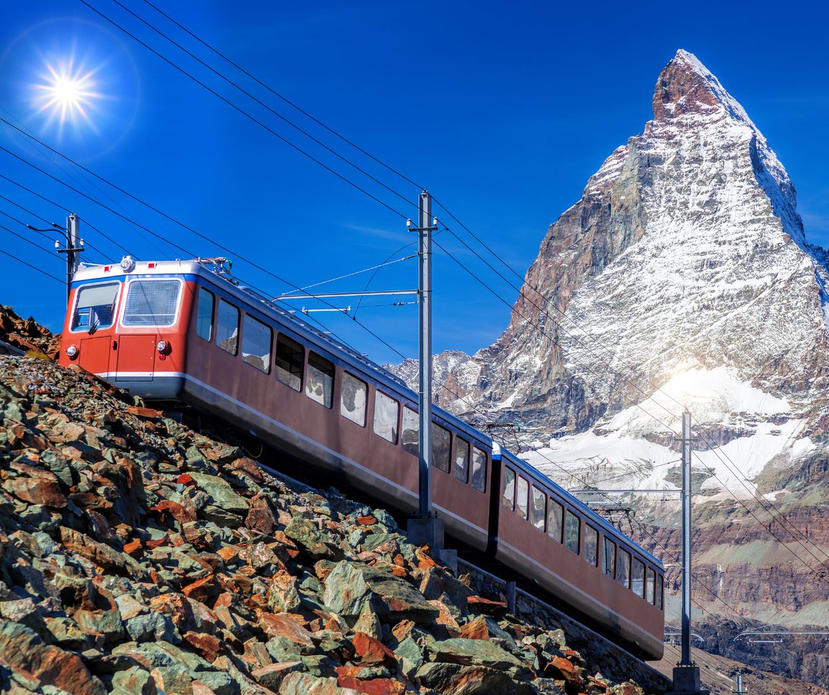 Did you know? #Switzerland has the steepest railway in the world with a gradient of 48% in places (or 35% average) that pins you against your seat!