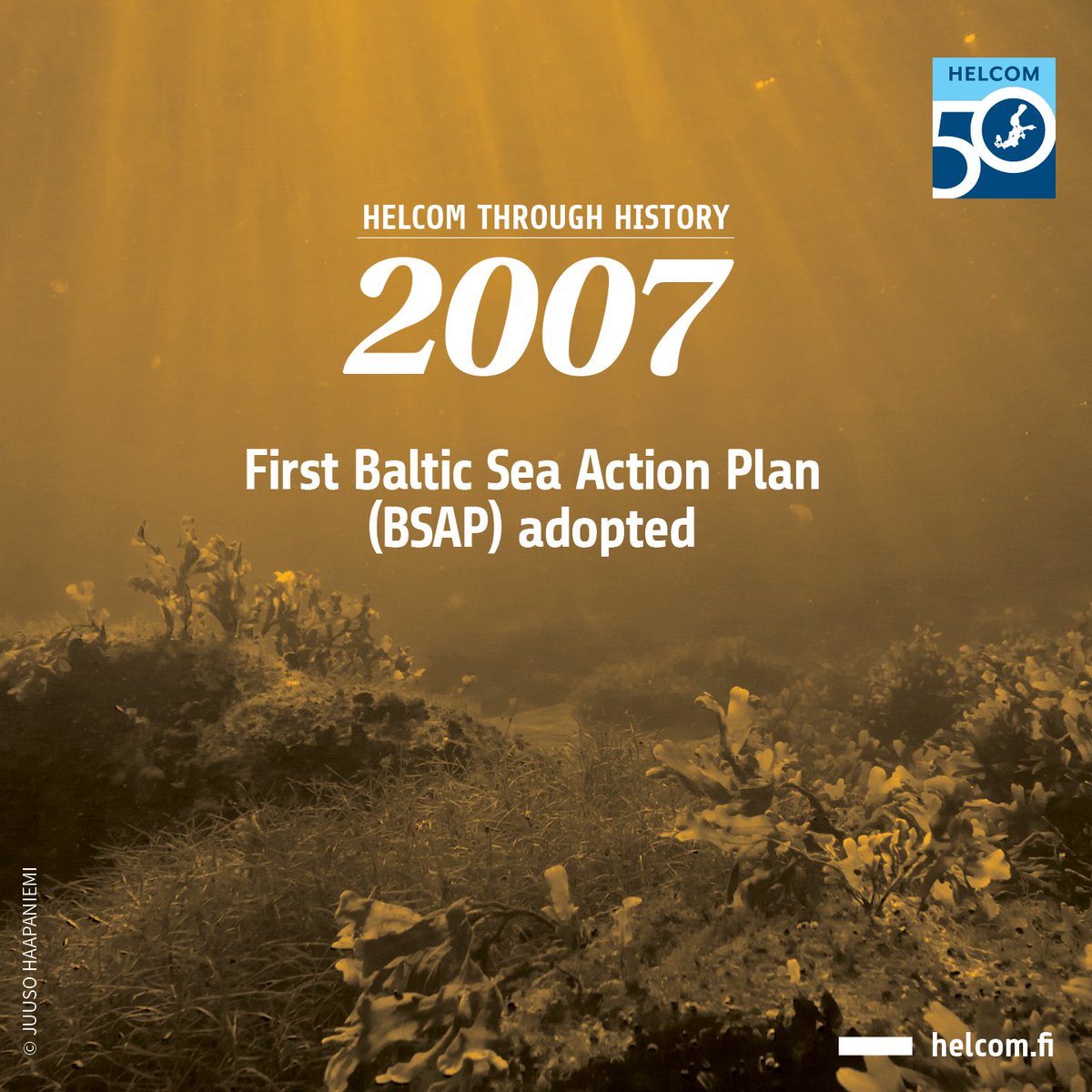 🕰️It’s HELCOM Through History time! 🕰️ The Baltic Sea Action Plan, first adopted in 2007, is HELCOM’s strategic programme of measures and actions for achieving good environmental status of the sea, ultimately leading to a Baltic Sea in a healthy state 🌱 #HELCOMThroughHistory