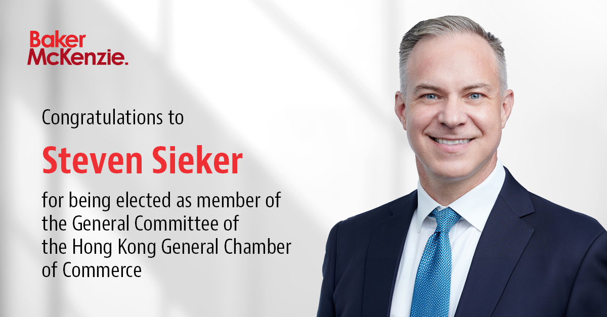 We are pleased to announce that Partner and Asia Chief Executive Steven Sieker has been elected as member of the General Committee of the Hong Kong General Chamber of Commerce. Read more (link to HKGCC PR): bmcknz.ie/4bnG7eY