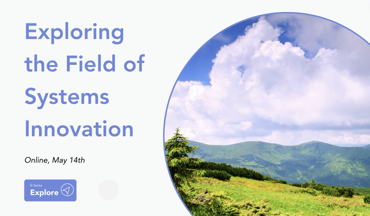 Happening today, this will be a 60-minute information session where we wish to share with you what our Si Network knows about the state of systems innovation and explore where it stands as a lens, a practice and a methodology. Full info here: t.ly/tFwJ0