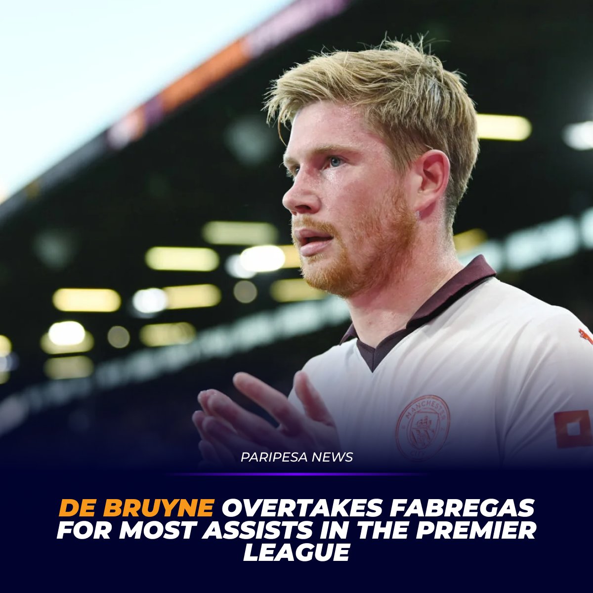 💪 De Bruyne overtakes Fabregas for most assists in the Premier League 1️⃣ Ryan Gigs - 168 🅰️ 2️⃣ Kevin De Bruyne - 111🅰️ 3️⃣ Cesc Fabregas - 111🅰️ 🤔 Will he catch up with the great Gigs? #debryune
