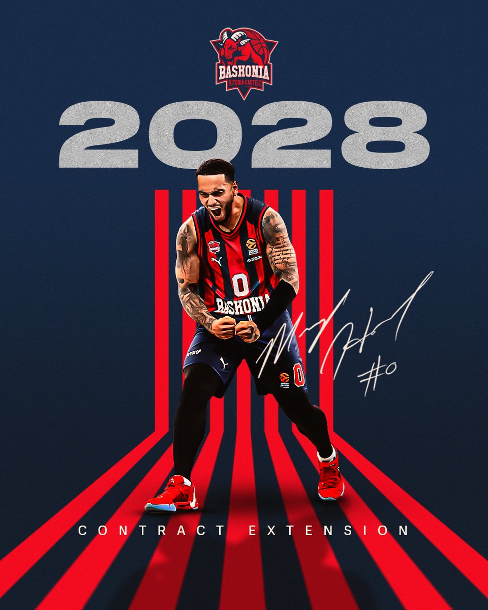 ✍️ OFICIAL | Baskonia y @markushoward11, juntos hasta 2⃣0⃣2⃣8⃣ 🗞️ t.ly/ybUZS #Howard2028