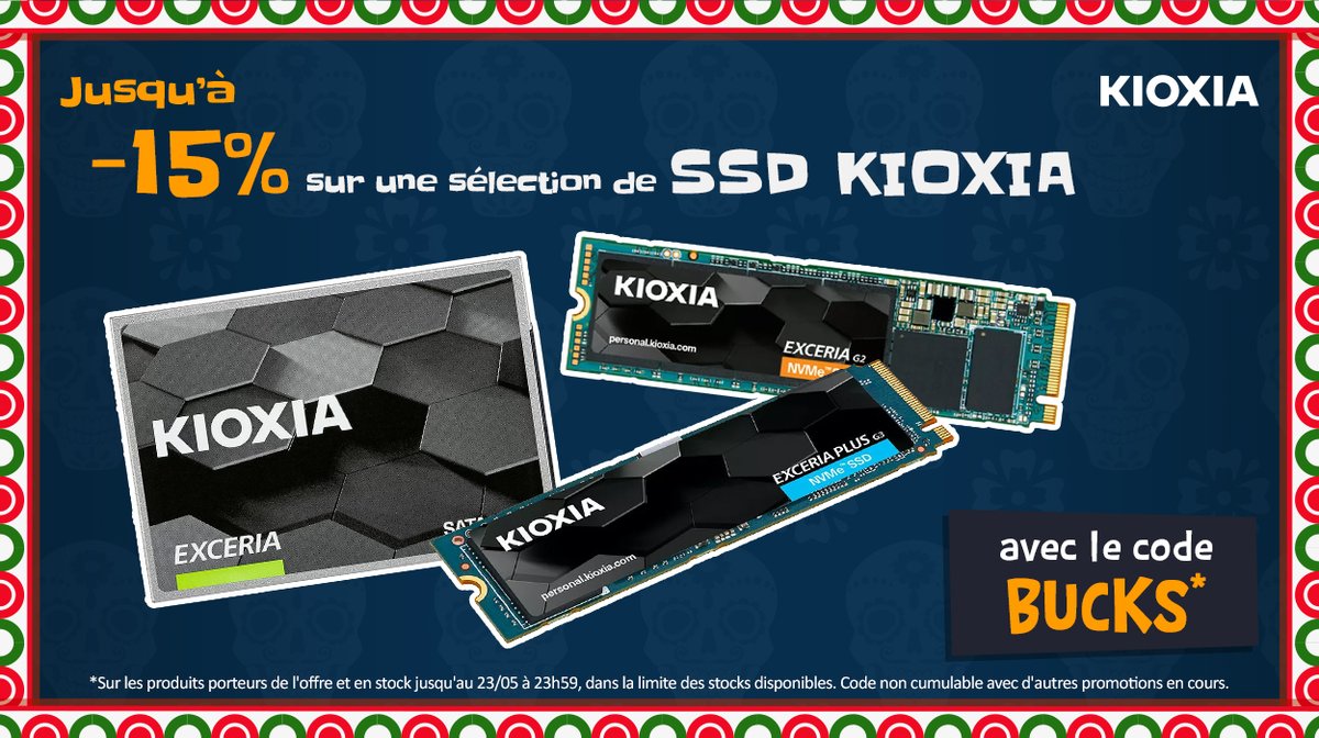 🔥 #25AnsTopAchat Jusqu'à -15% sur une sélection de SSD Kioxia ! ➡ Code BUCKS ! topachat.com/search/bucks%2…