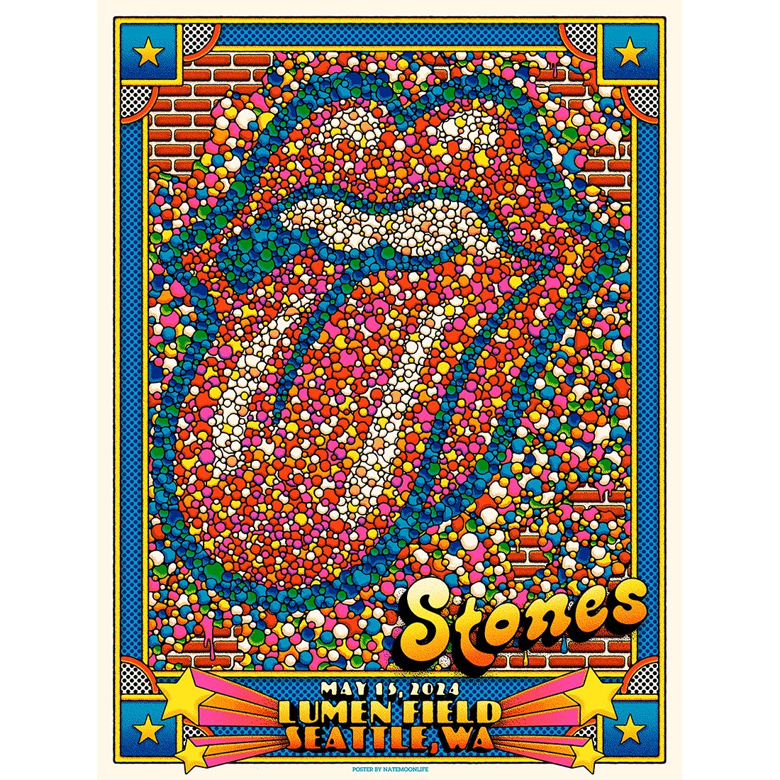 Tomorrow night the Stones play Lumen Field, Seattle! Tour posters and show specific merch is available at therollingstonesshop.com
