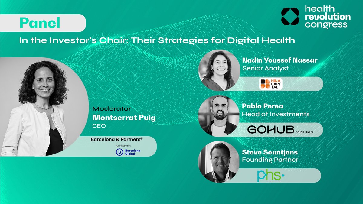 We're heading to Barcelona to participate in the largest European Summit in #DigitalHealth, organized by @BCNHealthHub🩺 ➡ Don't miss @PabloJPerea's participation on May 16th to discover our bet on the sector and how #technology is reshaping the healthcare landscape