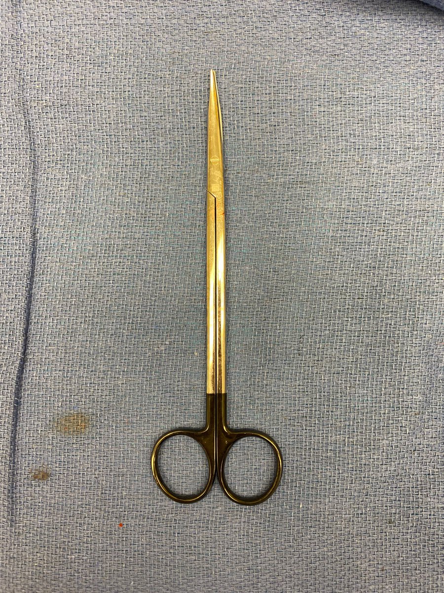 rbarbosa91's tweet image. Short 🧵regarding the scissors with black handles:

Those who read my original 🧵on the meaning of gold handled surgical instruments may recall I mentioned scissors with black handles (if not, see link at the end).

I've now seen one in the wild and got the necessary photos.