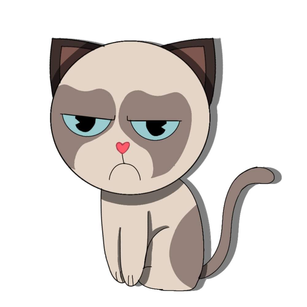Grumpy cat
<:D🥰😾❤️
.
#grumpycat #happytreefriends #htf  #meme #cutecat #digitalart #catart #fanart #artwork