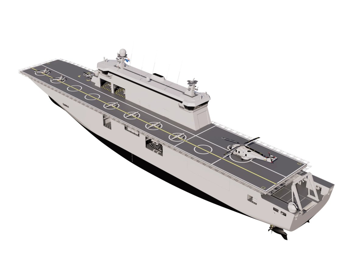 A nice looking concept from Damen. It's pretty much a 'through-deck' version of the Bay Class, which would be a great modern addition to the RFA.