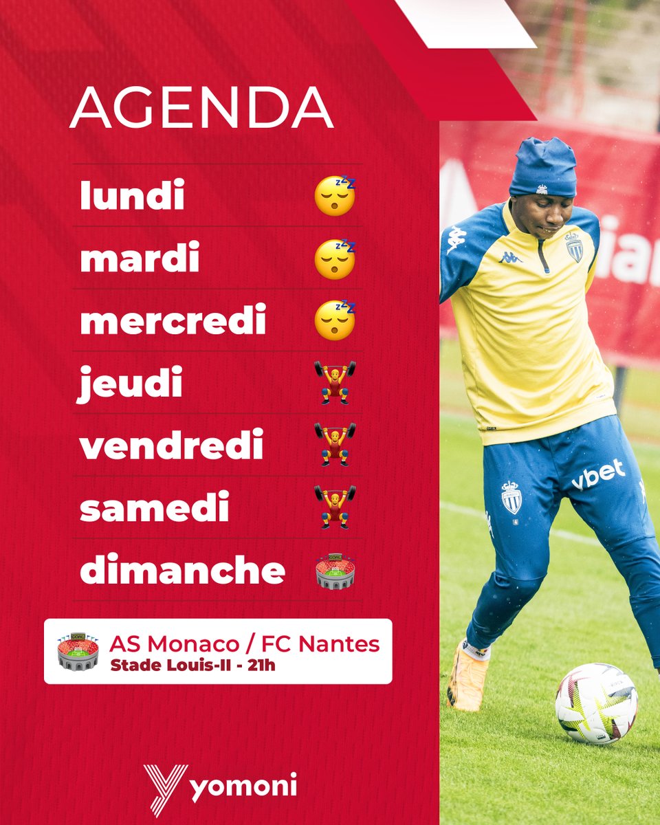 Le planning de nos Rouge et Blanc avant la réception du @FCNantes pour la dernière journée de @Ligue1UberEats 🔜🗓️