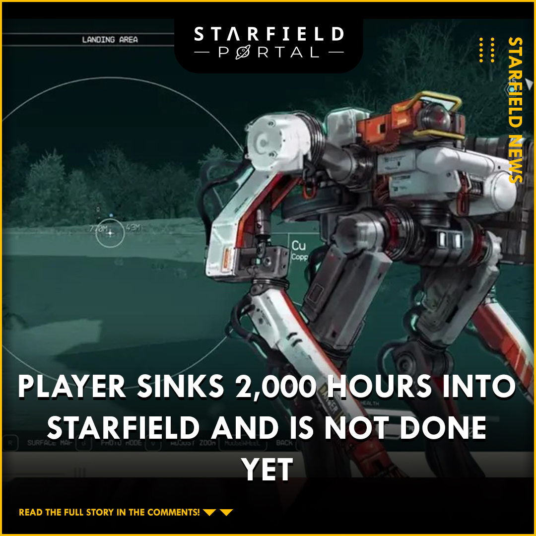 Player Spends  2,000 Hours in #Starfield and Shows No Signs of Stopping 
Read the full story: starfieldportal.com/article/starfi…

#Xbox #Gaming #VideoGames #Bethesda #XboxGamePass #XboxSeriesS #XboxSeriesX #PC #Steam #Epic #Scifi