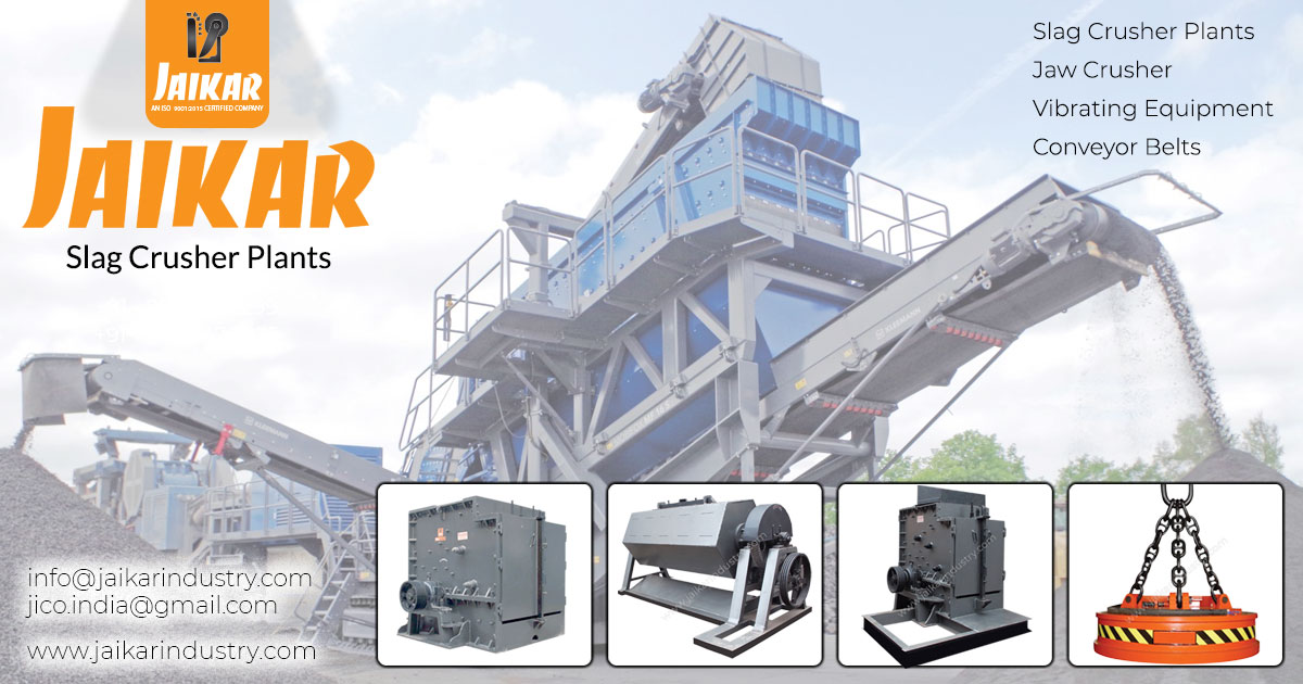 Slag Crusher Plants | Products Range | India - Jaikar Industry Pvt. Ltd. jaikarindustry.com/products-list.… #slag_crusher_plant #manufacturer_exporters #india #jaw_crusher #coal_crusher #grinding_mill #vibrating_equipments #conveyor_belts #slag_crusher_machine #steel_plant #manufacturer