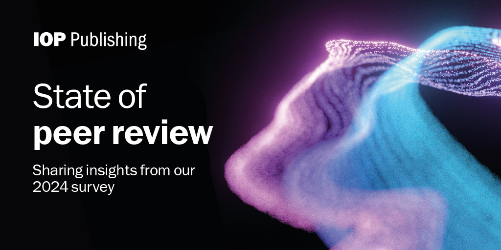 IOP Publishing launches the 'State of peer review 2024' report, providing a valuable insight into the motivations and experiences of peer reviewers around the globe. Find out more: ioppublishing.org/state-of-peer-… #PeerReview