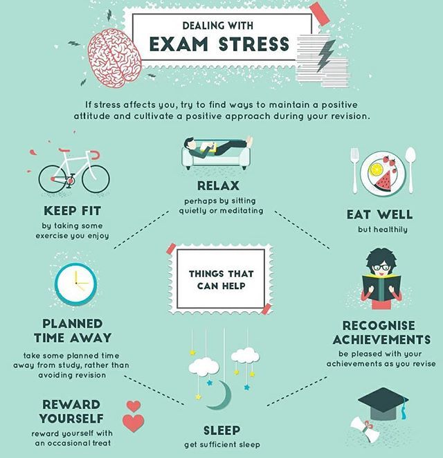 We know getting ready to take exams can be a stressful and overwhelming experience for young people like you. Here are some tips that might help.