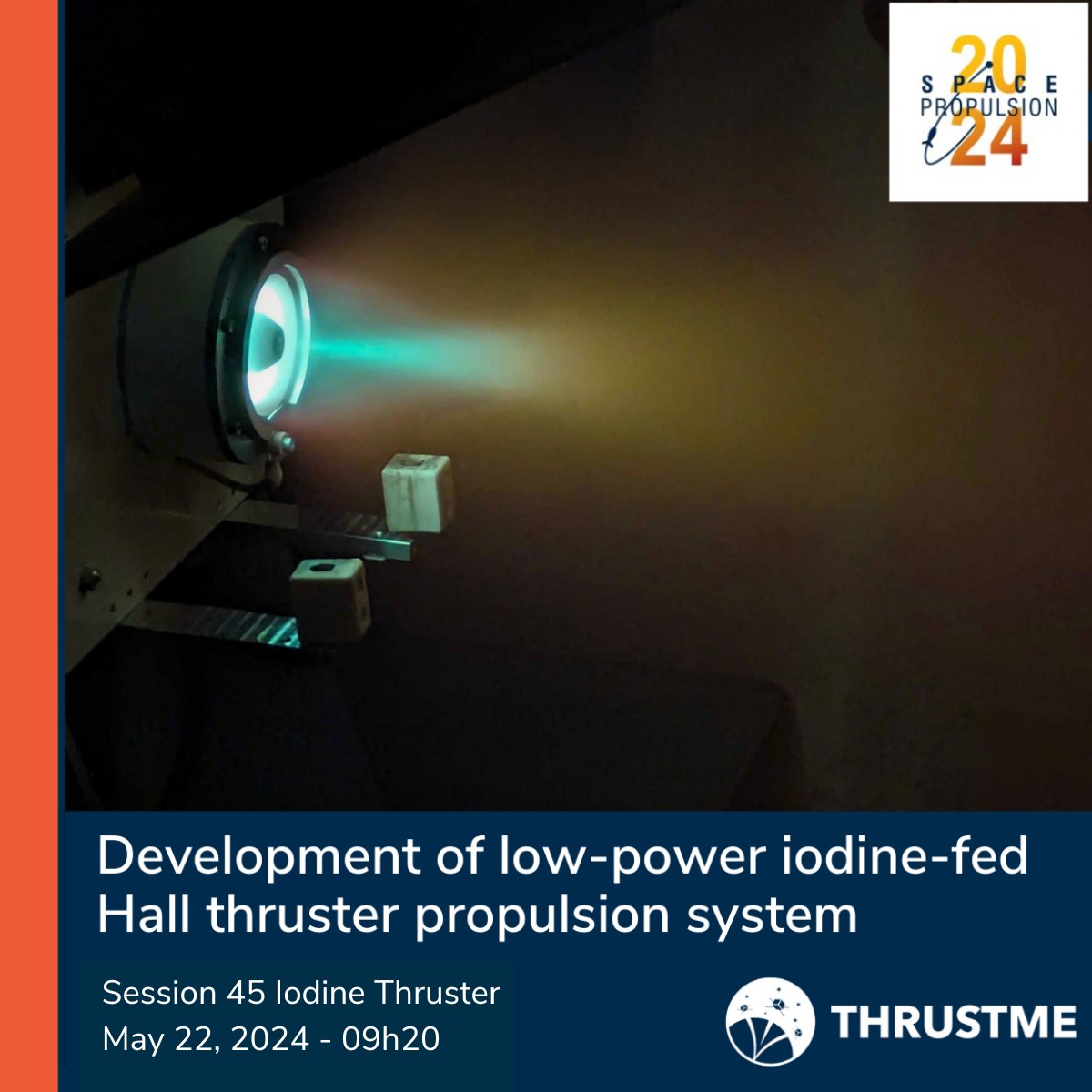 🚀 The development of the ThrustMe iodine-fed Hall thruster propulsion system will be presented at the Space Propulsion Conference!

#SP2024 #space #propulsion #hallthruster #iodine #plasma #newdevelopment