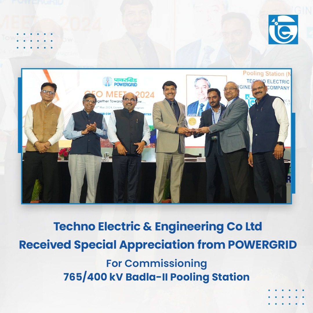Thrilled to announce that TEECL has been honored with the special recognition award from Powergrid at the CEO Meet 2024 on May 10. Our MD, Sh. P.P. Gupta and Director, Mr. Ankit Saraiya, were proud to be presented with the award by Powergrid CMD, Sh. R.K. Tyagi.
#Engineering…